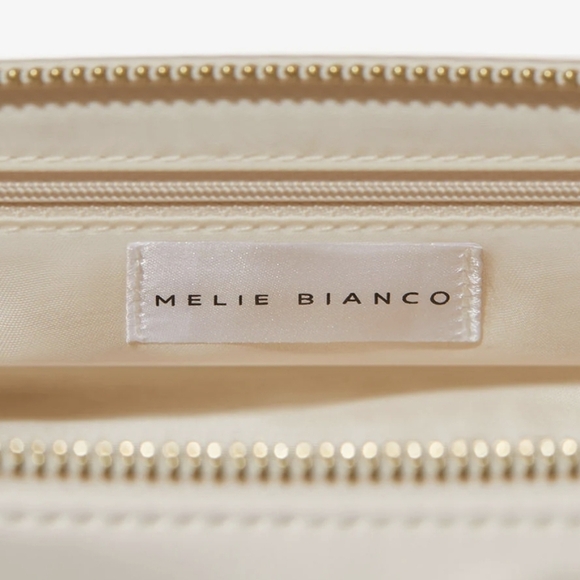 Melie Bianco Alexandra cream vegan leather top handle bag - Picture 3 of 9